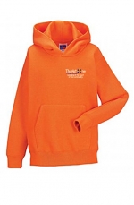 thurlstone orange hooded sweatshirt