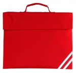 plain red book bag