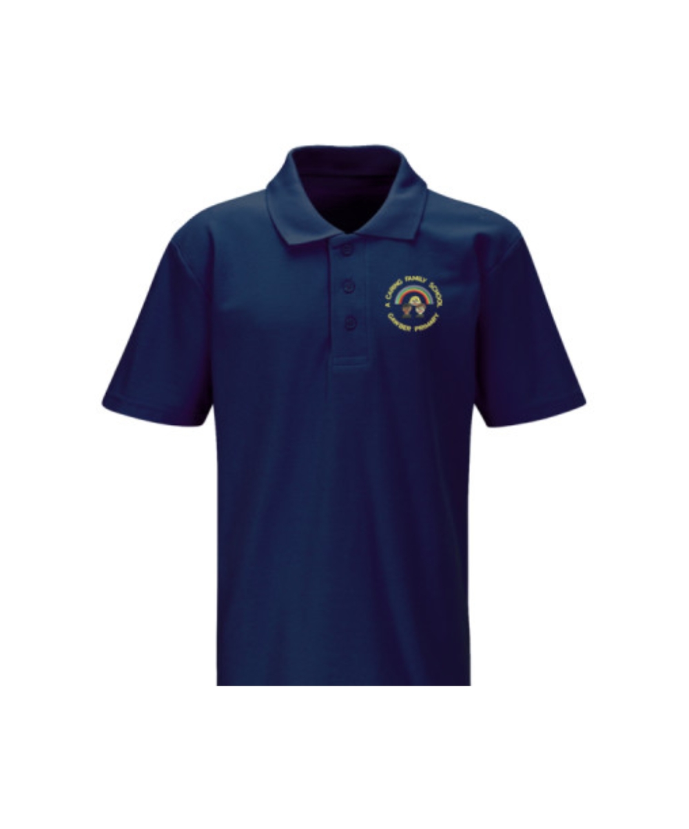 gawber primary navy polo 