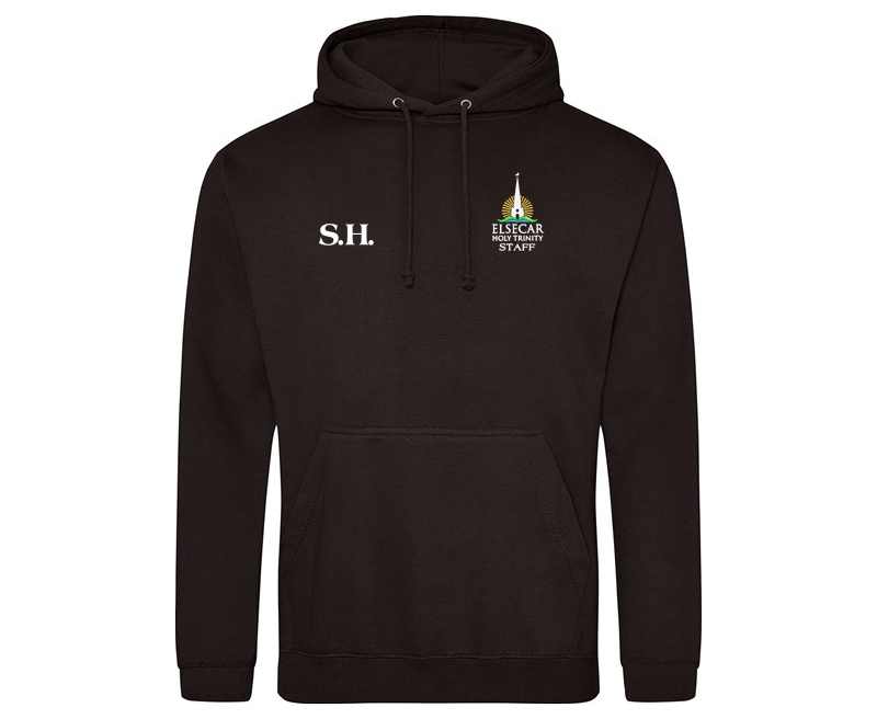 elsecar holy trinity staff hoodies (optional initials)