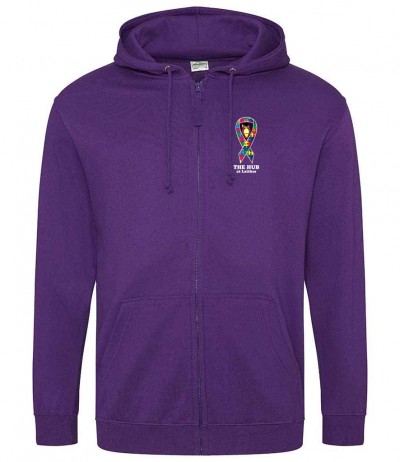 The Hub at Laithes Staff Purple Zip-Hoody