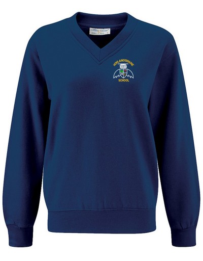 Hoylandswaine Navy V-Neck Sweatshirt