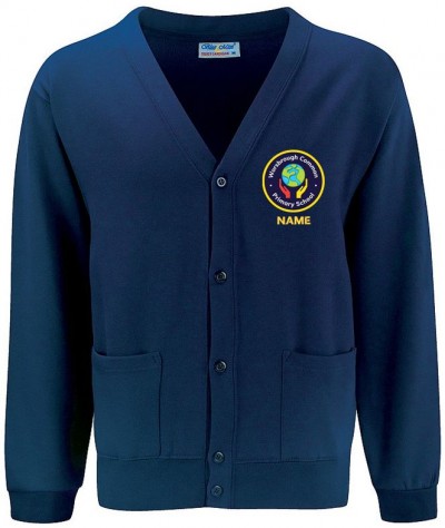 Worsbrough Common Navy Cardigan - With Name 