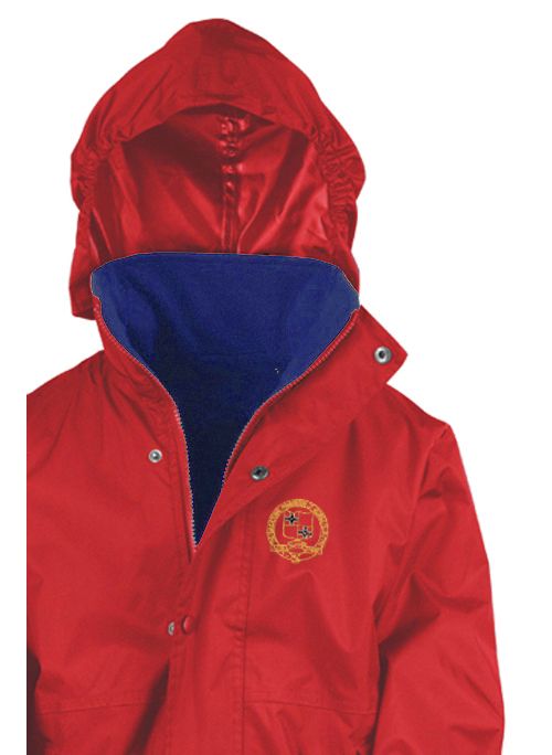 Plain Red Reversible Winter Coat 